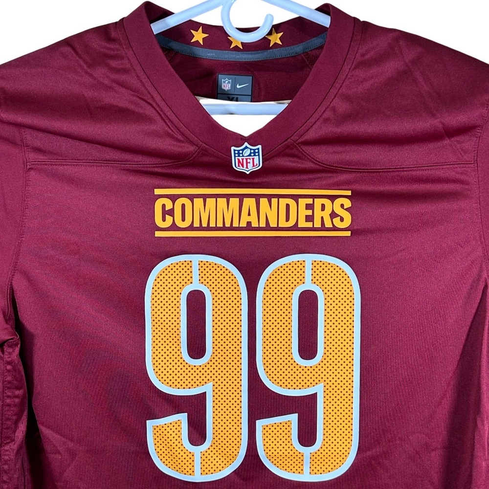 Nike Washington Commanders Chase Young 99 NFL Jersey Mens XL Burgundy Dri-Fit‎